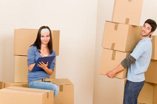 Careful loading of household items for a Shoreditch move