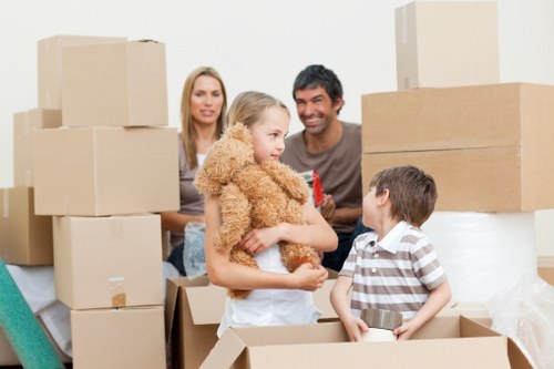 Local commercial removals van handling a business relocation in East London